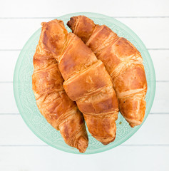 Crispy fresh croissants