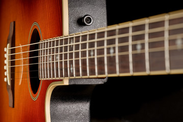 Fototapeta na wymiar western guitar close up