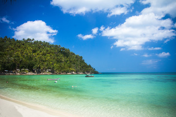 Obraz na płótnie Canvas Tropical beach at Koh Phangan - nature background. Thailand