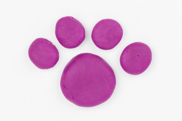 Plasticine paw.