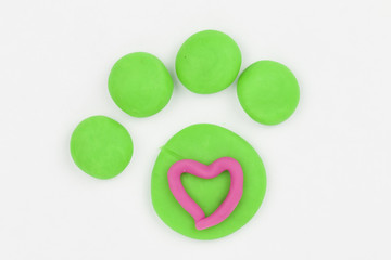 Plasticine paw.