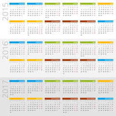 Kalender 2015-2017