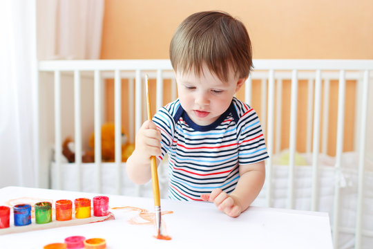 lovely baby boy painting