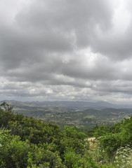 Fototapeta na wymiar Beautiful mountain and valley views in Rhodes Greece