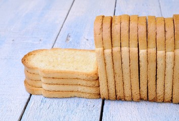 Toasted bread.