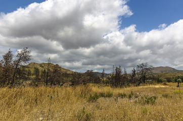 Fototapeta premium Beautiful mountain and valley views in Rhodes Greece