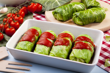 cabbage stuffed with rice and meat