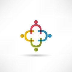 Obraz premium team icon