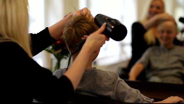 at the hairdresser