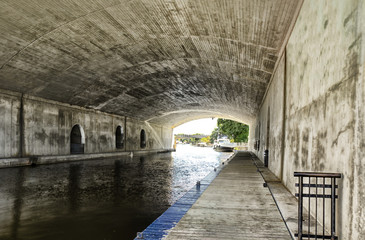 Fototapeta na wymiar The rideau canal in Ottawa