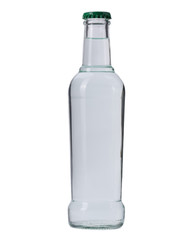 Beverage containing white glass isolated on a white background