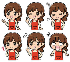 主婦表情セット