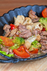 meat with vegetables
