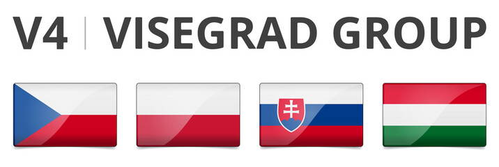 V4 Visegrad group - Czech republic, Poland, Slovakia, Hungary