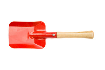 Shovel gardener isolated on white