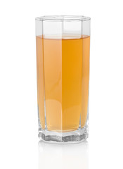 The glass of apple juice