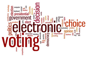 Electronic voting word cloud