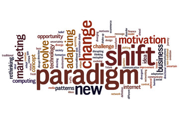 Paradigm shift word cloud - obrazy, fototapety, plakaty