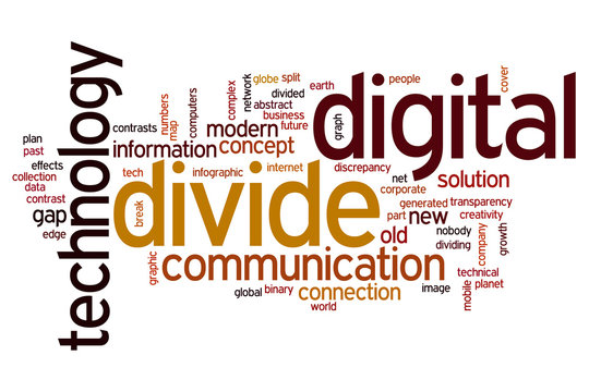 Digital divide word cloud