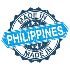 made in Philippines vintage stamp isolated on white background