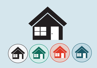 Home icon and Real estate concept