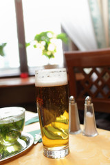 Pint of lager beer