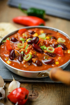Pfanne mit Chili sin Carne (Vegan)