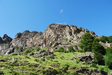 Fototapeta na wymiar Rock face of The Central Balkan