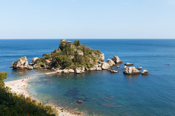 Fototapeta na wymiar Isola Bella, Taormina, Sicily.