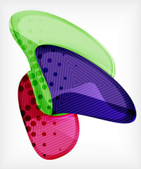 Abstract colorful glossy blank round shapes