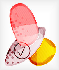 Abstract colorful glossy blank round shapes