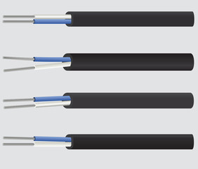 Set of aluminium cables