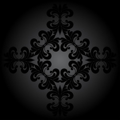 черный фон с узором
