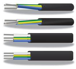 Set of aluminium cables