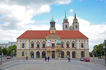 Fototapeta na wymiar Magdeburg, Rathaus & Johanniskirche