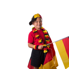 Smiling German Fan Child