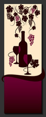 Wine list design. Vine abstract. Vector.