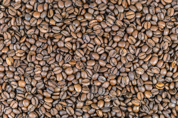 Background made of coffee beans