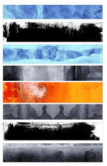 Grunge style banners