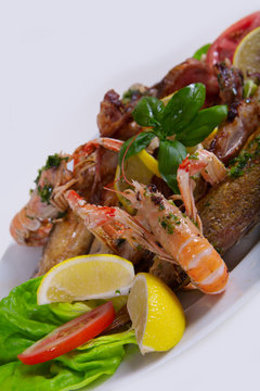 Delicious fresh Adriatic seafood dish