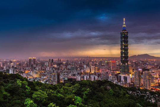Taipei City View at Night