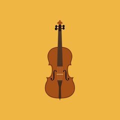 Abstract Colorful Violin Isolated On Color Background © illustratiostock