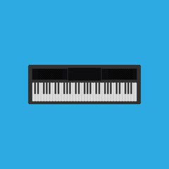 Abstract Colorful Piano Isolated On Color Background