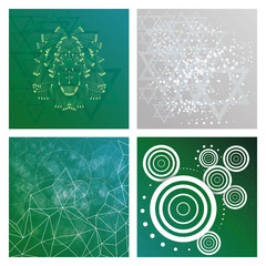 Set Of Modern Abstract Background Templates