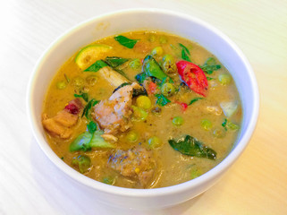 thai green curry with chicken
