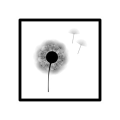 Abstract Flower Black Silhouette Illustration