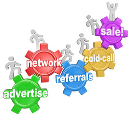 Selling Sales Steps Advertise Network Cold Call Referrals