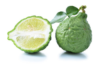 Bergamot[Kaffir lime] isolate on whit background