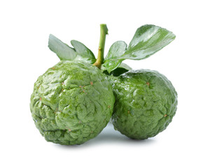 Bergamot[Kaffir lime] isolate on whit background