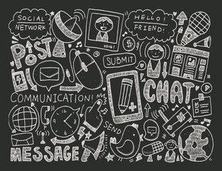 doodle communication background